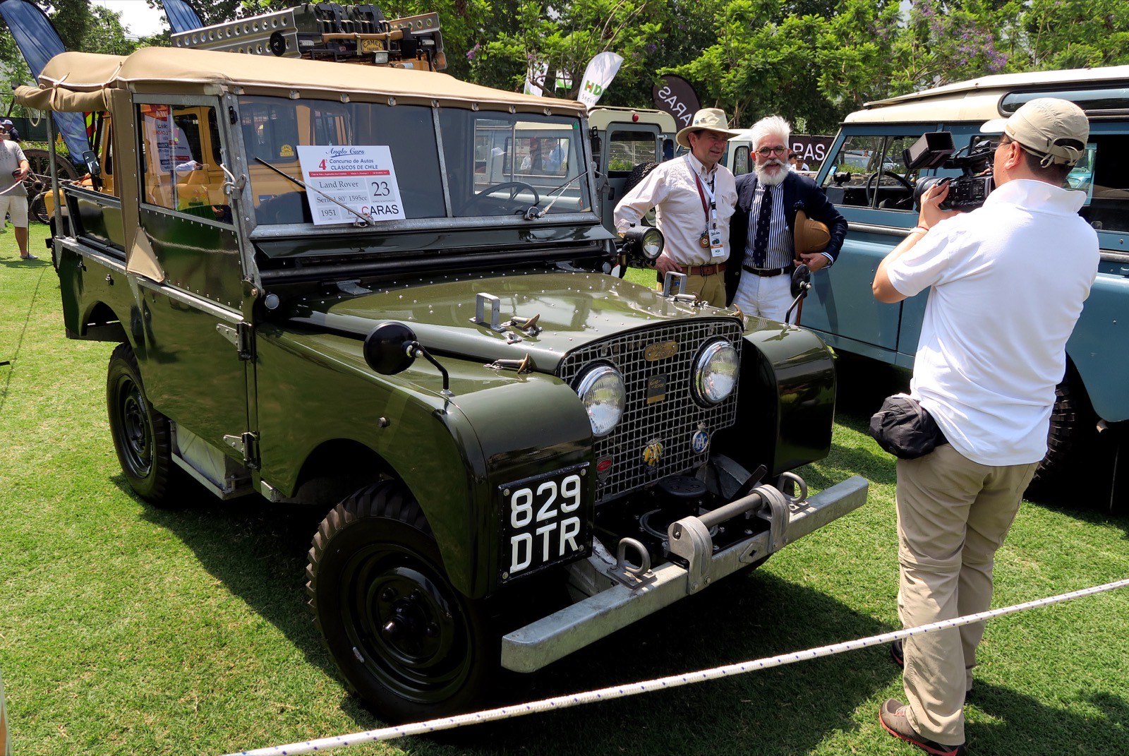 A 1951 Series I 80-inch, the model of the Calcutta garage's Land Rover, at a concours in Chile in 2017.