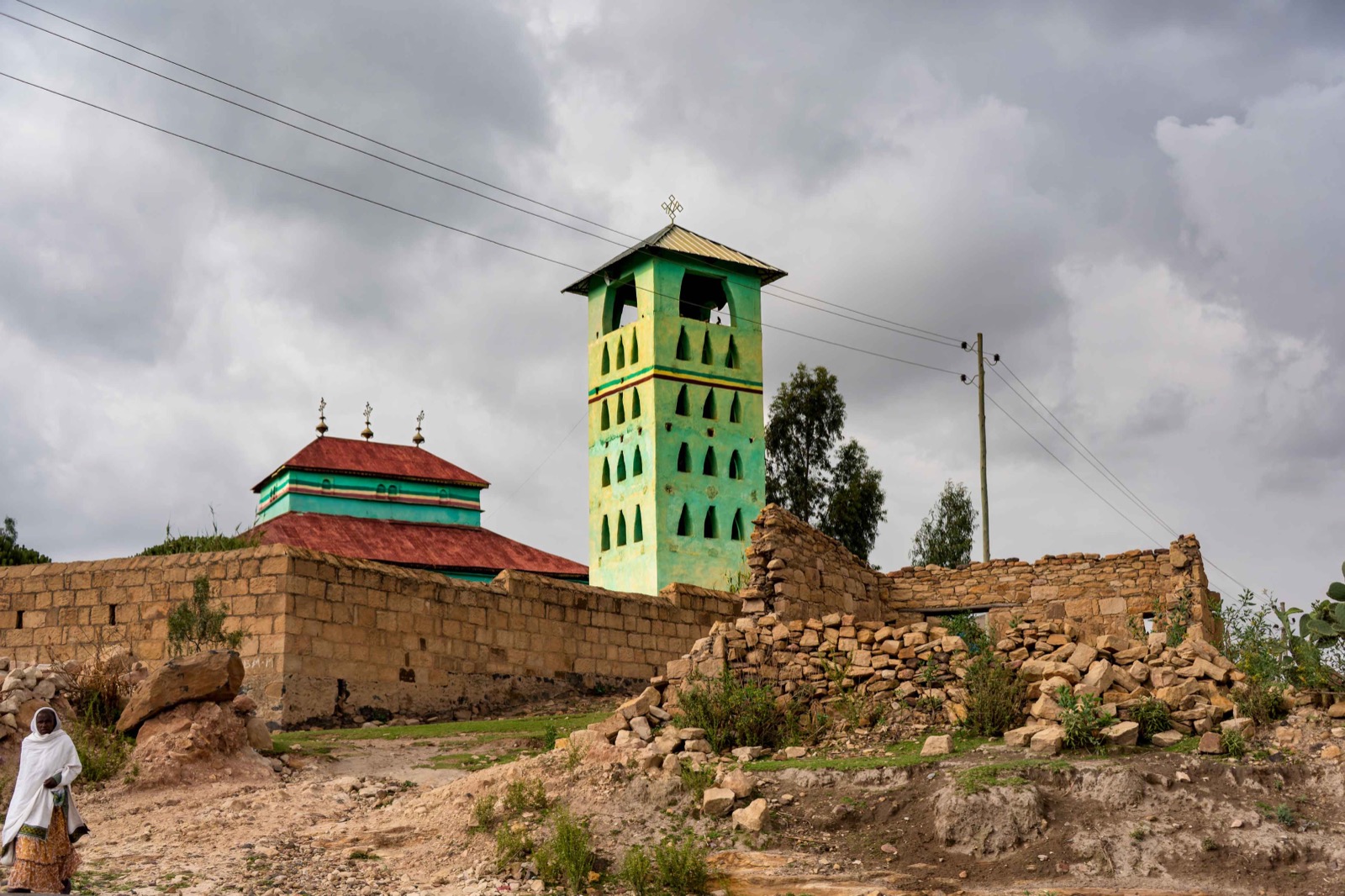 Aksum in Tigray, the traditional seat of the Queen of Sheba and the goal of Toy's Ethiopian travels; photographed in 2022.