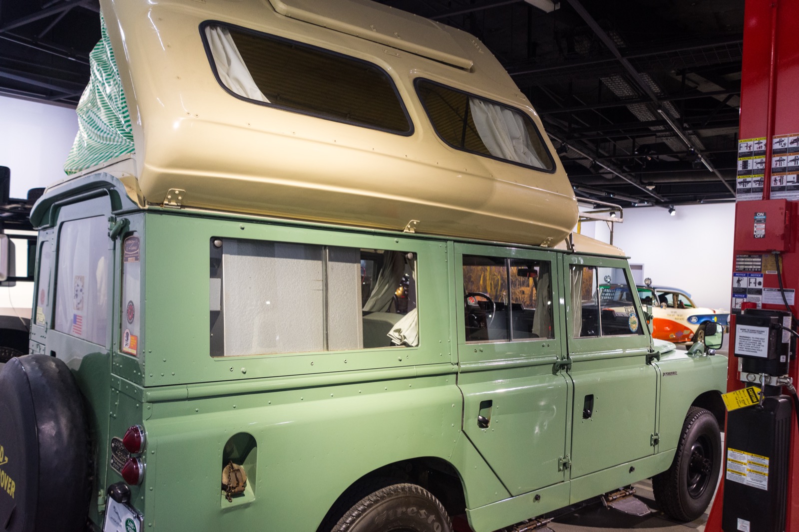 Land Rover long-wheelbase (109-inch; Series model not stated), two with Martin Walter Dormobile roofs