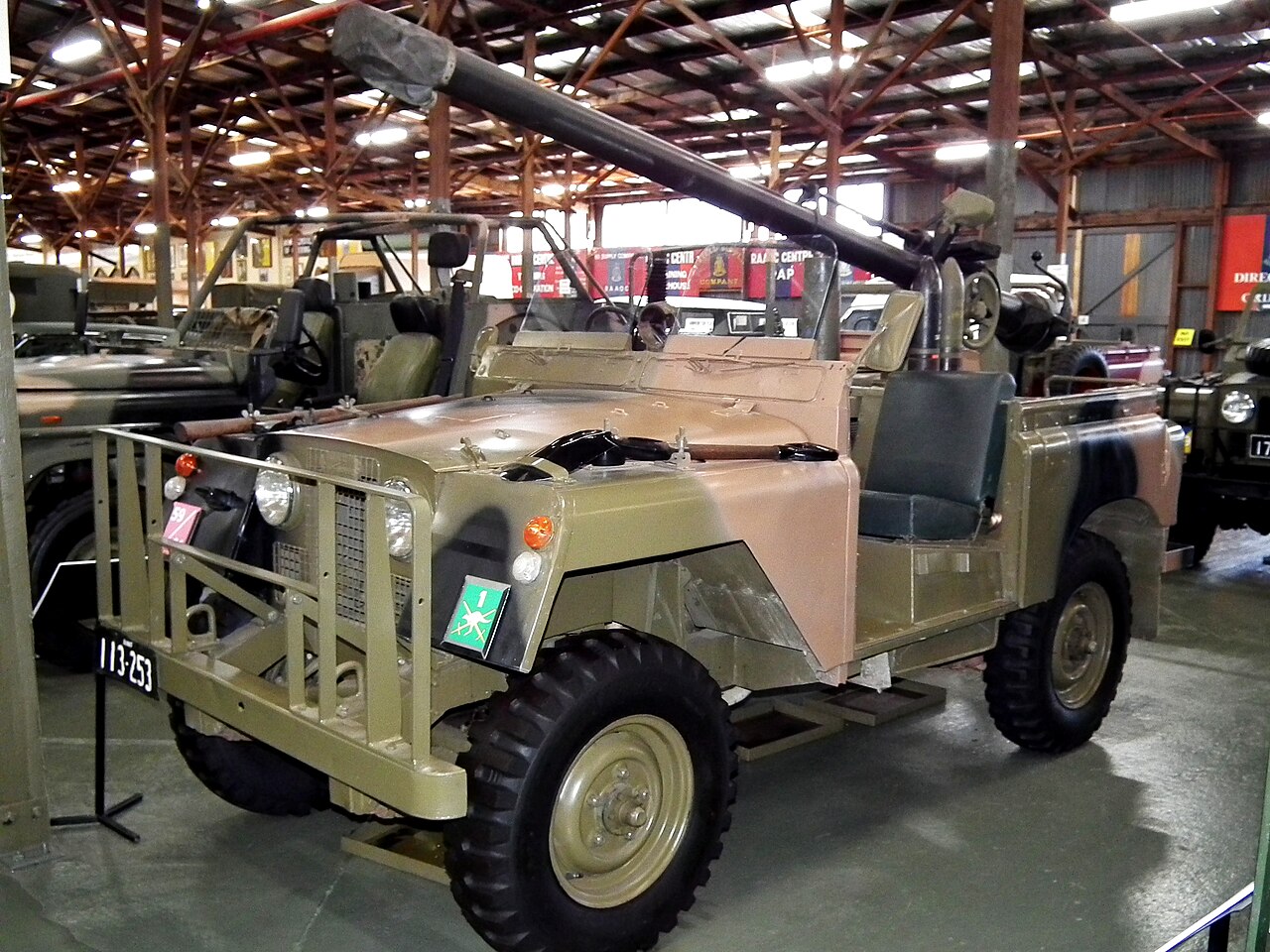 Series 2A 88″ Gunbuggy with 106 mm recoilless rifle preserved at the Army Museum Bandiana, Victoria
