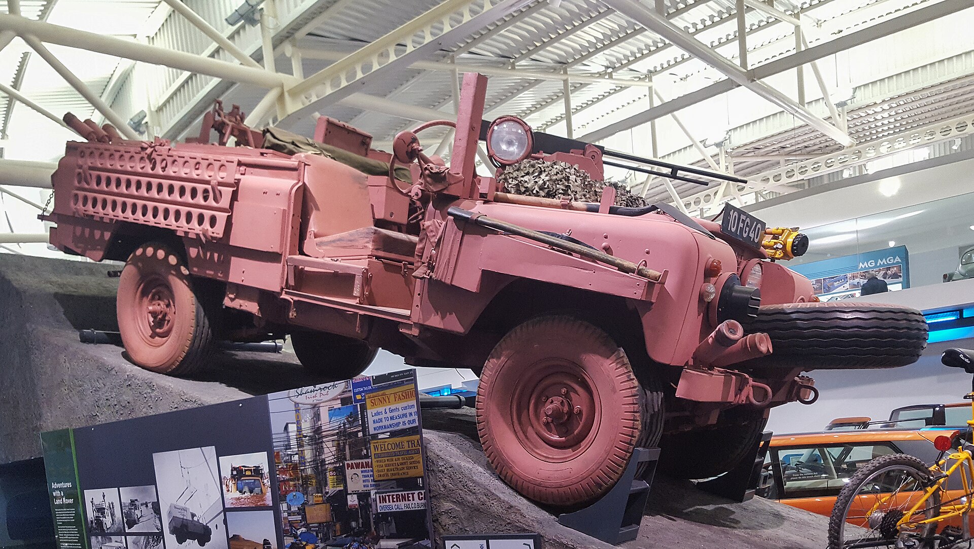 SAS Series IIA Pink Panther — Preserved 1968 Series IIA 'Pink Panther' 10 FG 40 on museum display, photographed 2018