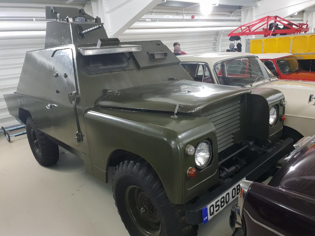 Shorland armoured car dated 1967 at the British Motor Museum, Gaydon. The source gives a year but not a mark; a 1967 car could be a late Mk 1 or an early Mk 2, which are outwardly near-identical.