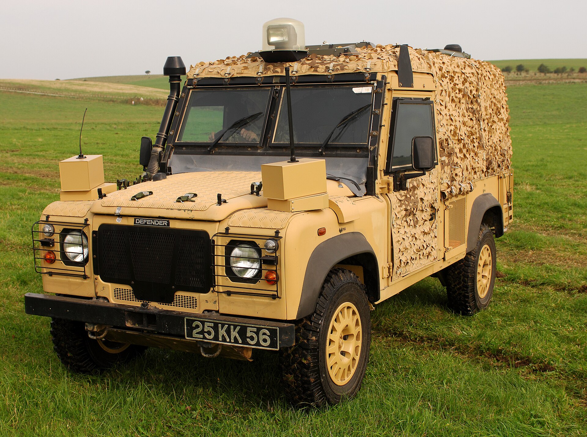 Snatch Land Rover — Snatch-Vixen at the Urgent Operational Requirement equipment demonstration, Salisbury, 2008