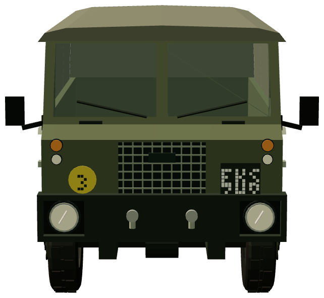 101 Forward Control Cargo — front view, registry 3D render