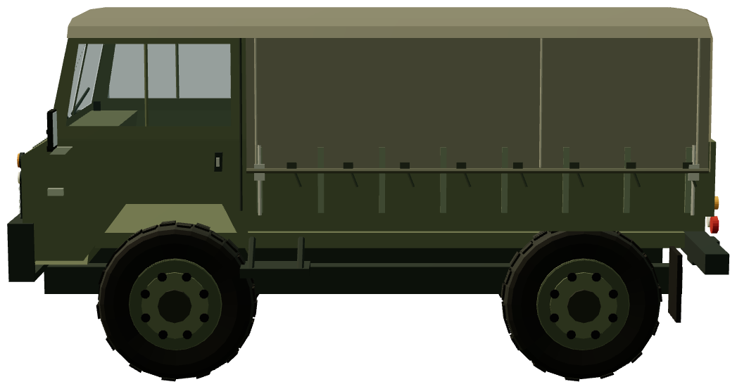 101 Forward Control Cargo — side view, registry 3D render