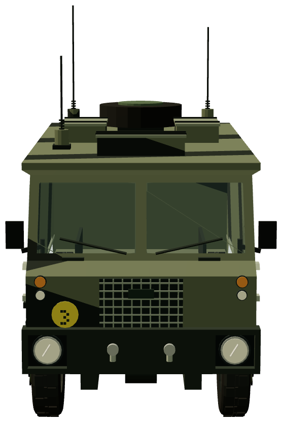 101FC Radio Body — front view, registry 3D render