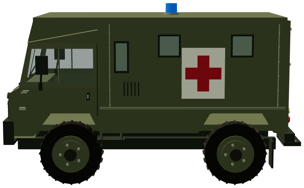 101 Forward Control Ambulance — side view, registry 3D render