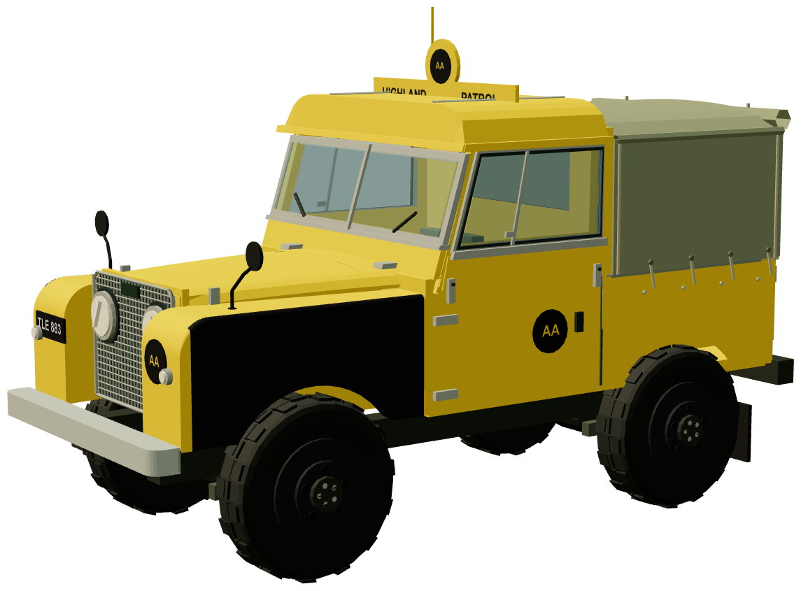 AA Highland Patrol Series I 88 — three-quarter view, registry 3D render