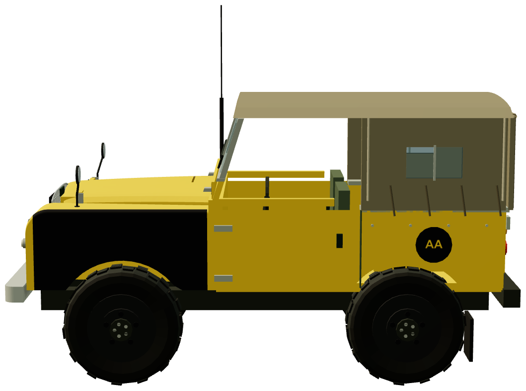 AA Night Patrol Series I 80 — side view, registry 3D render