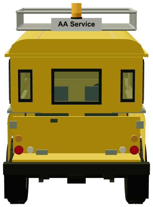 AA Relay Series III 109 Station Wagon — rear view, registry 3D render