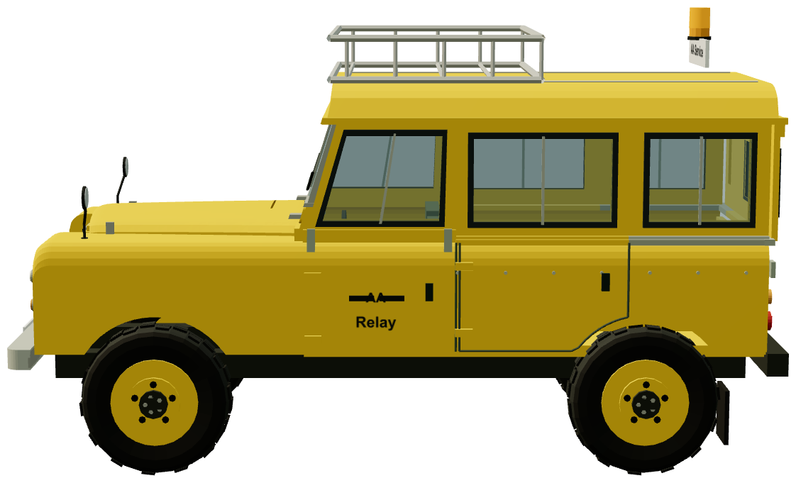 AA Relay Series III 109 Station Wagon — side view, registry 3D render