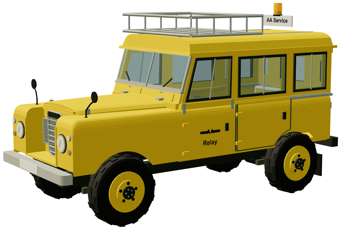 AA Relay Series III 109 Station Wagon — three-quarter view, registry 3D render