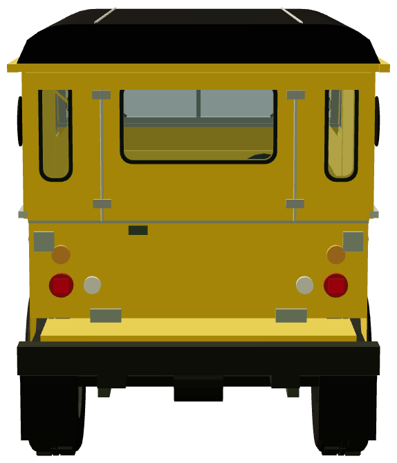 AA Road Service Series I 88 Hard Top — rear view, registry 3D render