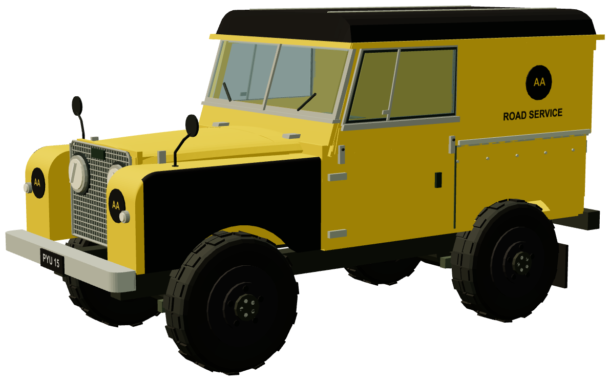AA Road Service Series I 88 Hard Top — three-quarter view, registry 3D render