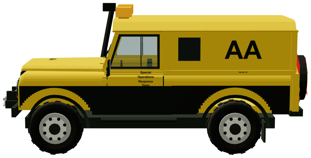 AA Special Operations Response Team Defender 110 — side view, registry 3D render