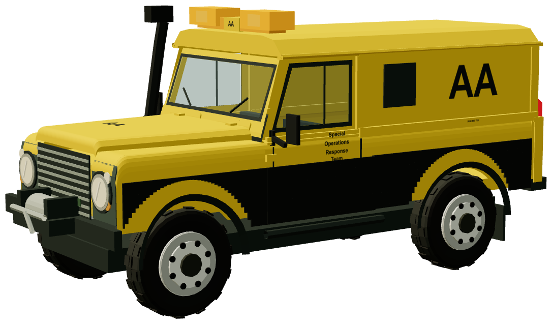 AA Special Operations Response Team Defender 110 — three-quarter view, registry 3D render