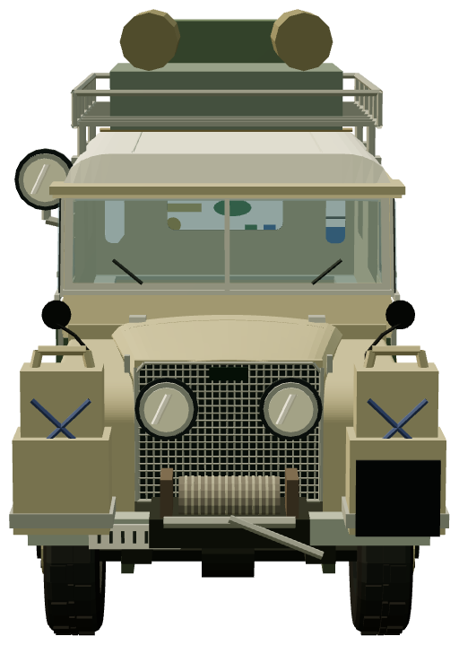 George Adamson Nairobi to London Series I — front view, registry 3D render