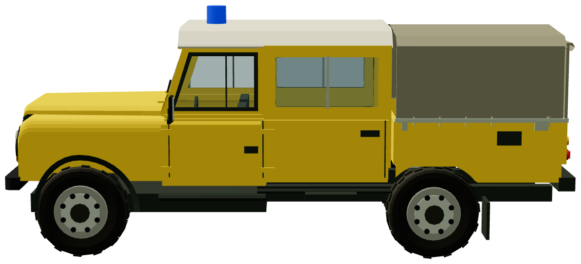 Ajaccio Forestiers-Sapeurs Defender — side view, registry 3D render