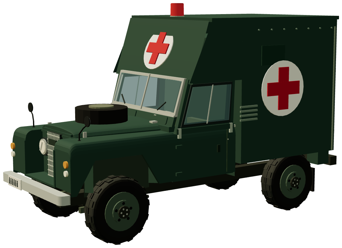 Series II Ambulance — three-quarter view, registry 3D render