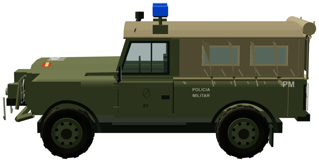 Policía Militar Aníbal — side view, registry 3D render