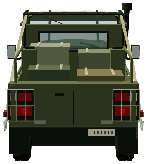 Special Operations Aníbal — rear view, registry 3D render
