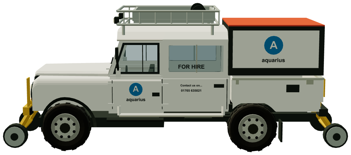 Aquarius R2R — side view, registry 3D render