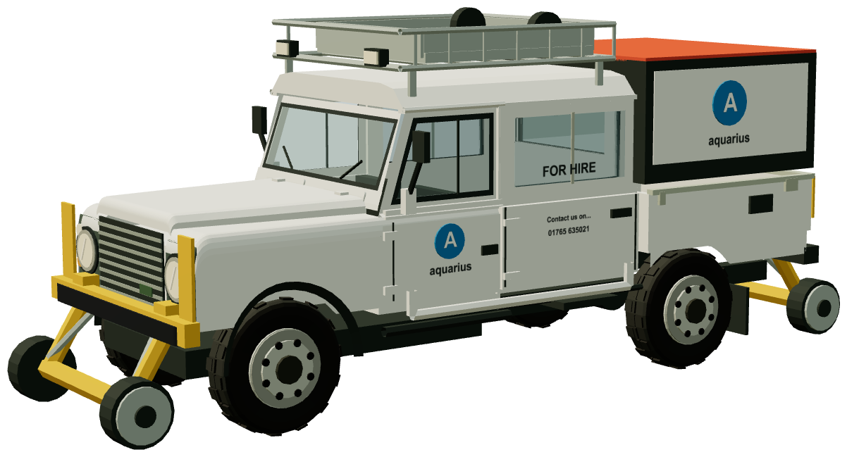 Aquarius R2R — three-quarter view, registry 3D render