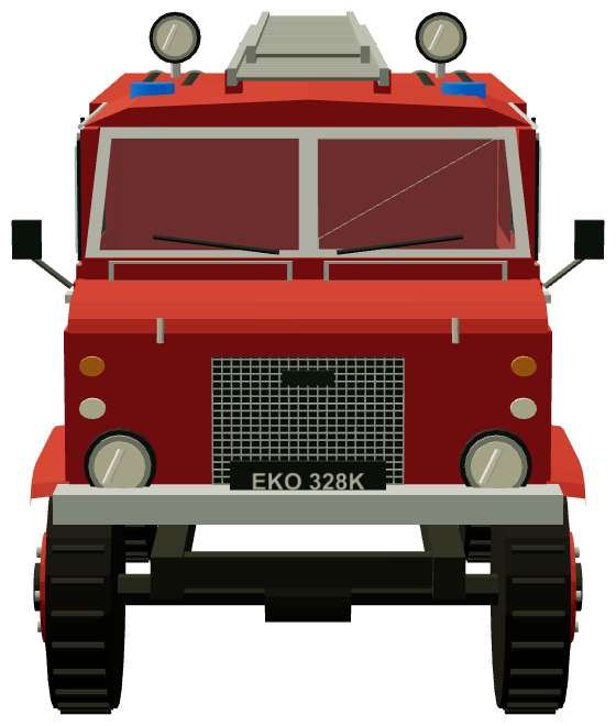 Army Fire Service HCB-Angus FC — front view, registry 3D render