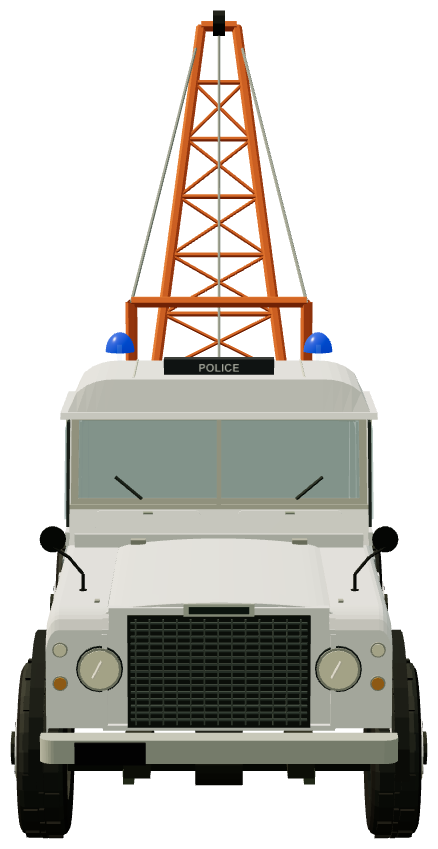 ASSAR 127 Stage 1 V8 Winch Vehicle — front view, registry 3D render