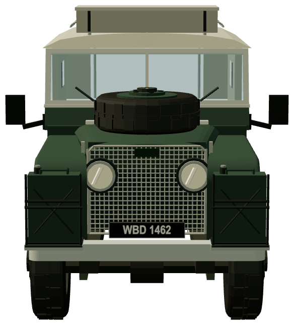 Autocar Calcutta to Calais — Series I 80 — front view, registry 3D render