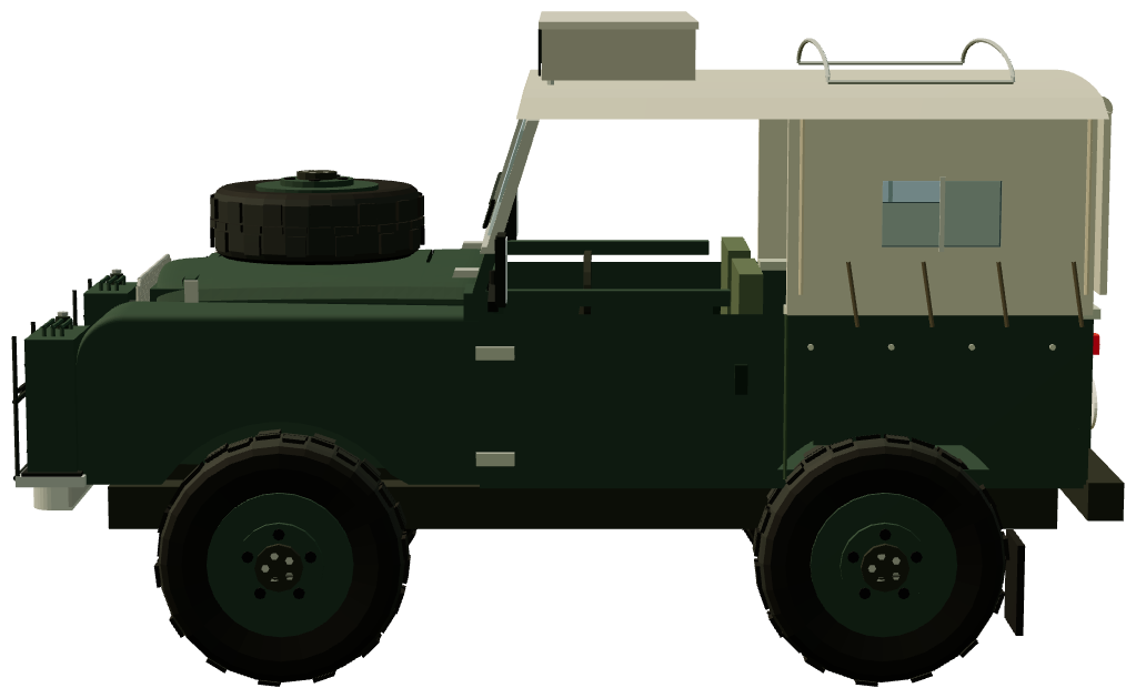 Autocar Calcutta to Calais — Series I 80 — side view, registry 3D render