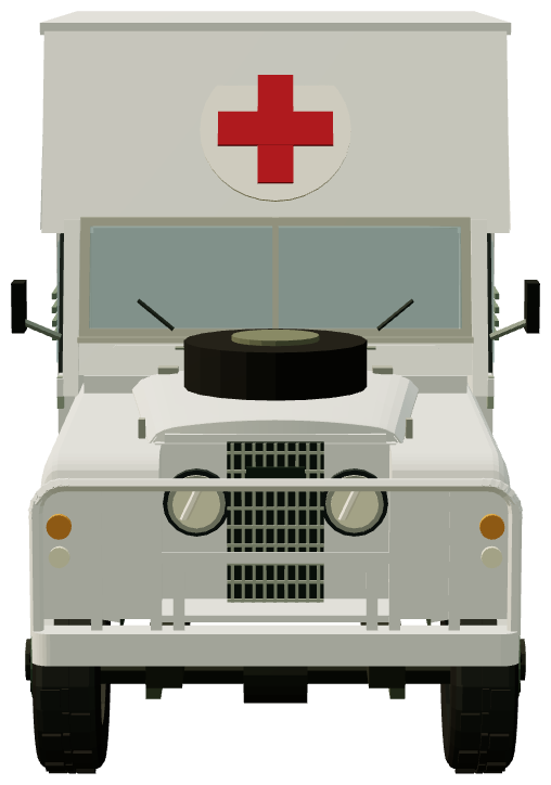 Bandiana UN Series 2A Ambulance — front view, registry 3D render