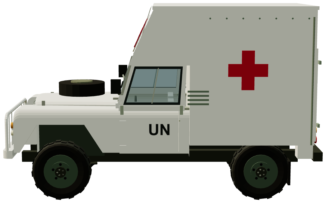 Bandiana UN Series 2A Ambulance — side view, registry 3D render
