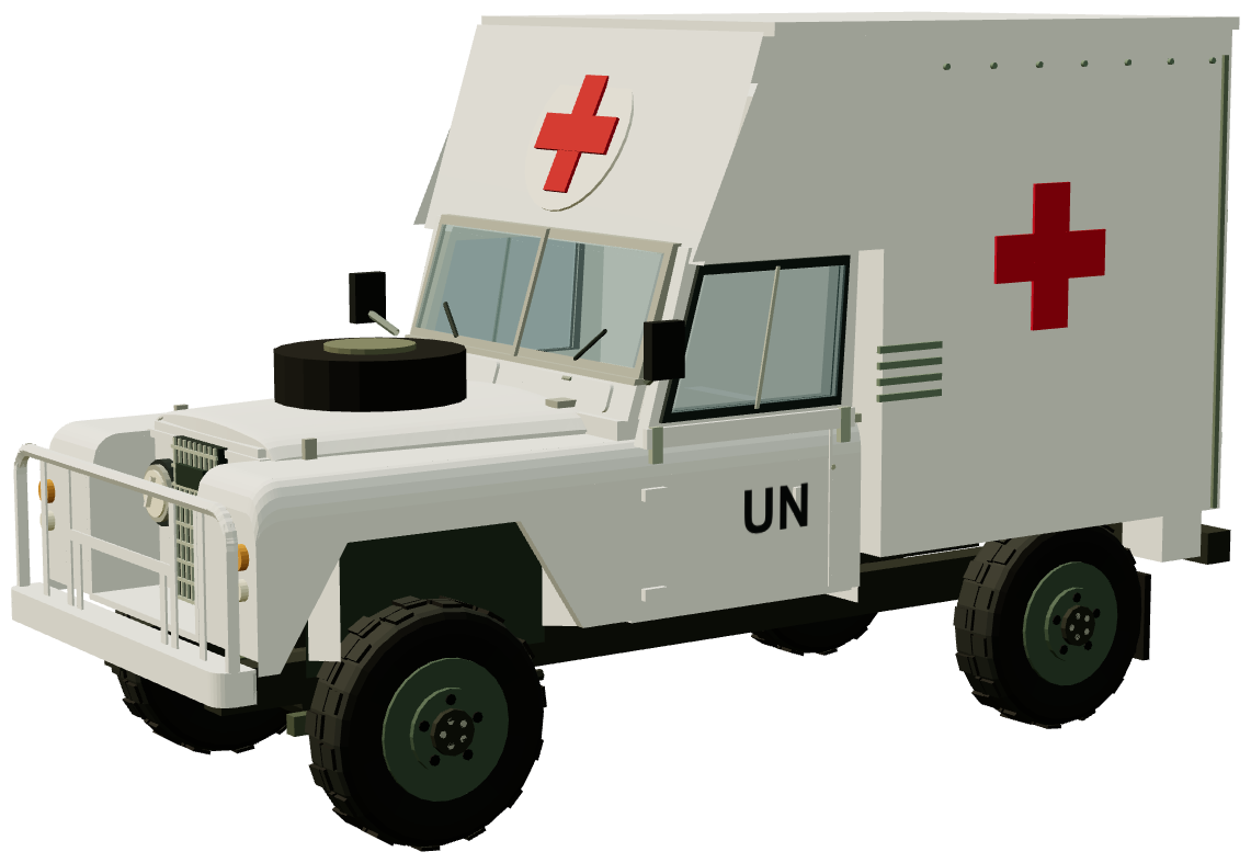 Bandiana UN Series 2A Ambulance — three-quarter view, registry 3D render