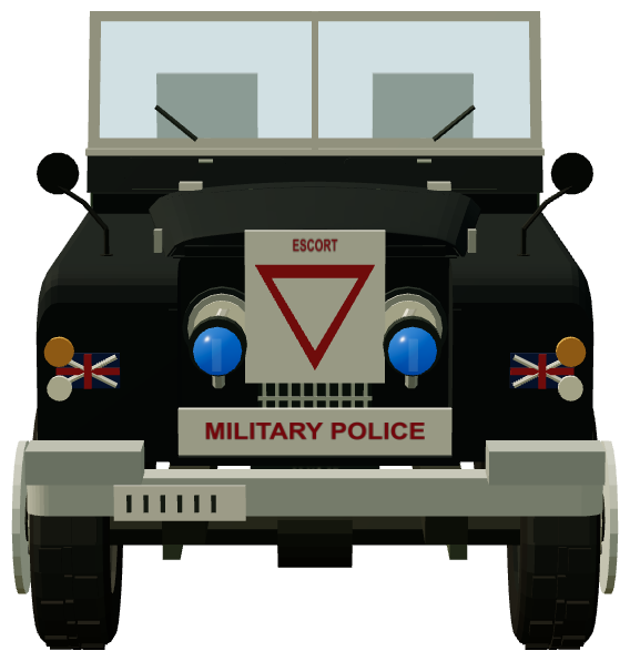 BAOR ceremonial / security 88 — front view, registry 3D render