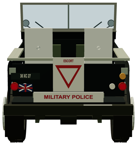 BAOR ceremonial / security 88 — rear view, registry 3D render