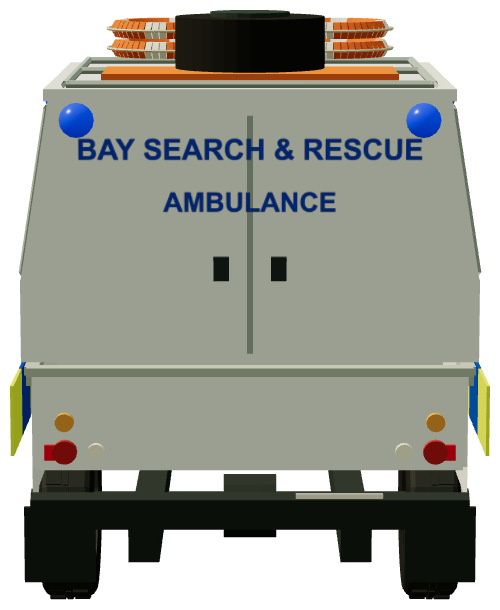 Bay Search & Rescue — rear view, registry 3D render