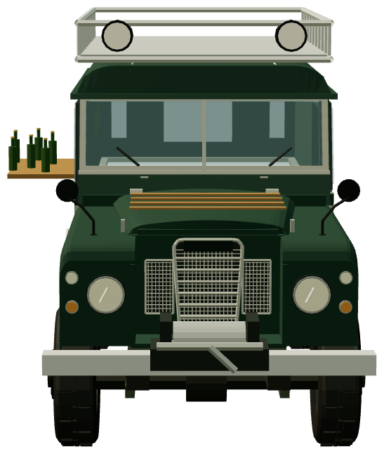 Beer Landy Series III Bar — front view, registry 3D render