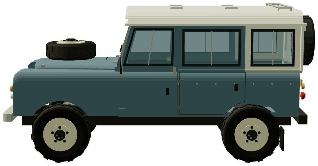 Mission Berliet-Tchad — Series II 109 Station Wagon — side view, registry 3D render