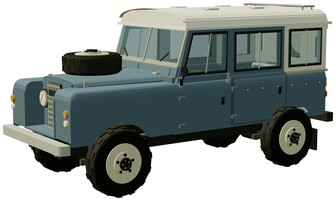 Mission Berliet-Tchad — Series II 109 Station Wagon — three-quarter view, registry 3D render