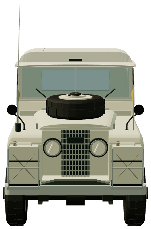 Mission Berliet-Ténéré — Series II 109 — front view, registry 3D render