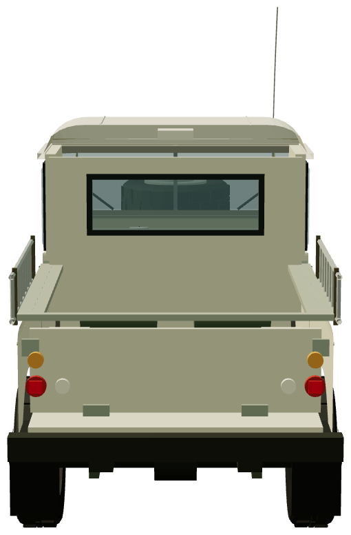 Mission Berliet-Ténéré — Series II 109 — rear view, registry 3D render