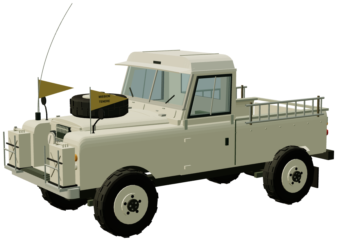 Mission Berliet-Ténéré — Series II 109 — three-quarter view, registry 3D render