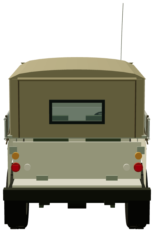 Mission Berliet-Ténéré — Series II 88 — rear view, registry 3D render