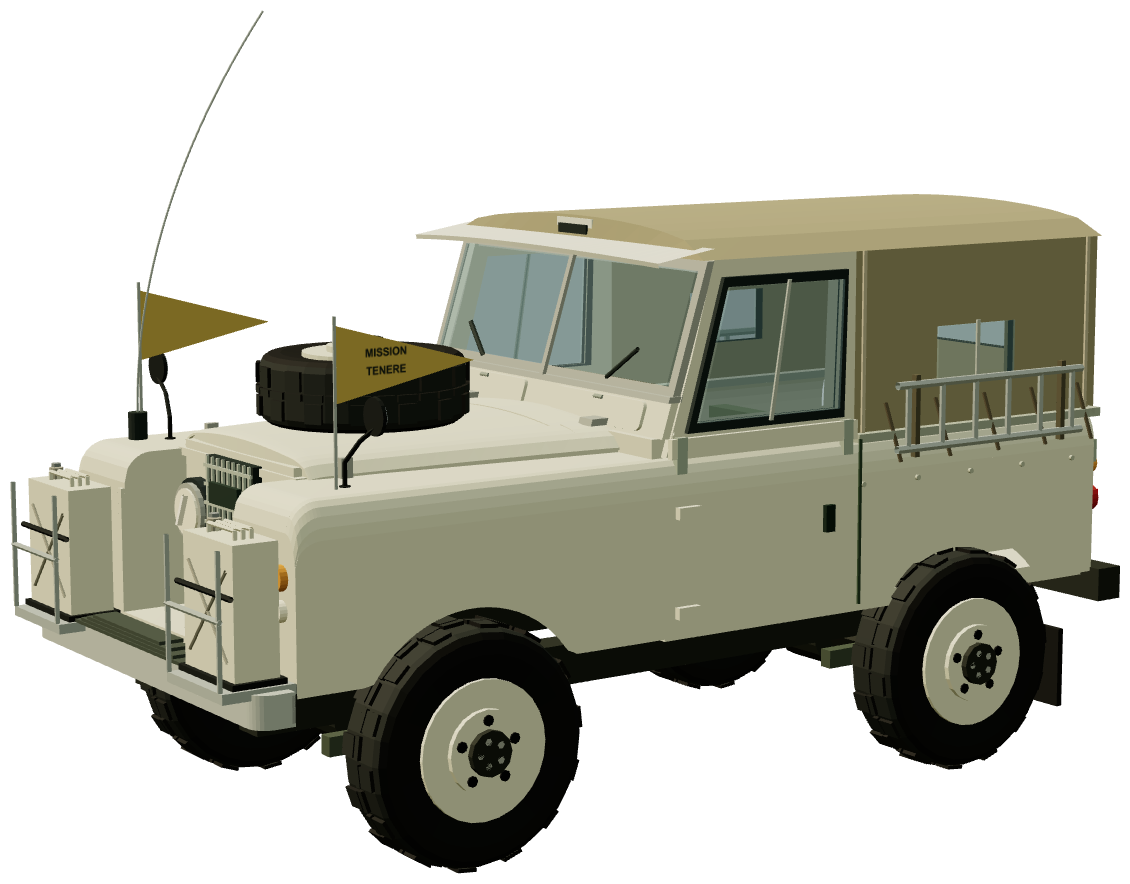Mission Berliet-Ténéré — Series II 88 — three-quarter view, registry 3D render