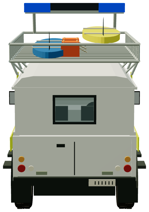 Blackpool Beach Patrol — rear view, registry 3D render