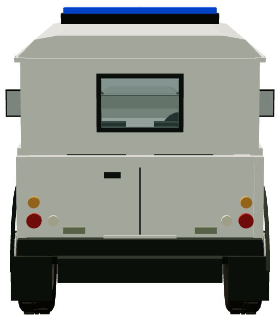 Bombeiros de Leiria Defender Comando — rear view, registry 3D render