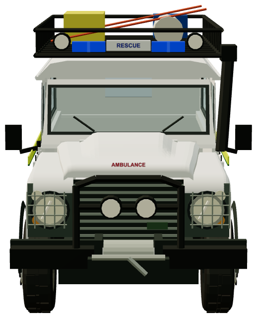 Border Search and Rescue Defender — front view, registry 3D render