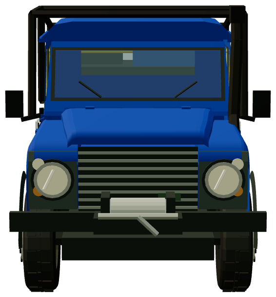 Borneo Safari Recovery Defender 90 — front view, registry 3D render