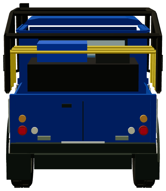 Borneo Safari Recovery Defender 90 — rear view, registry 3D render